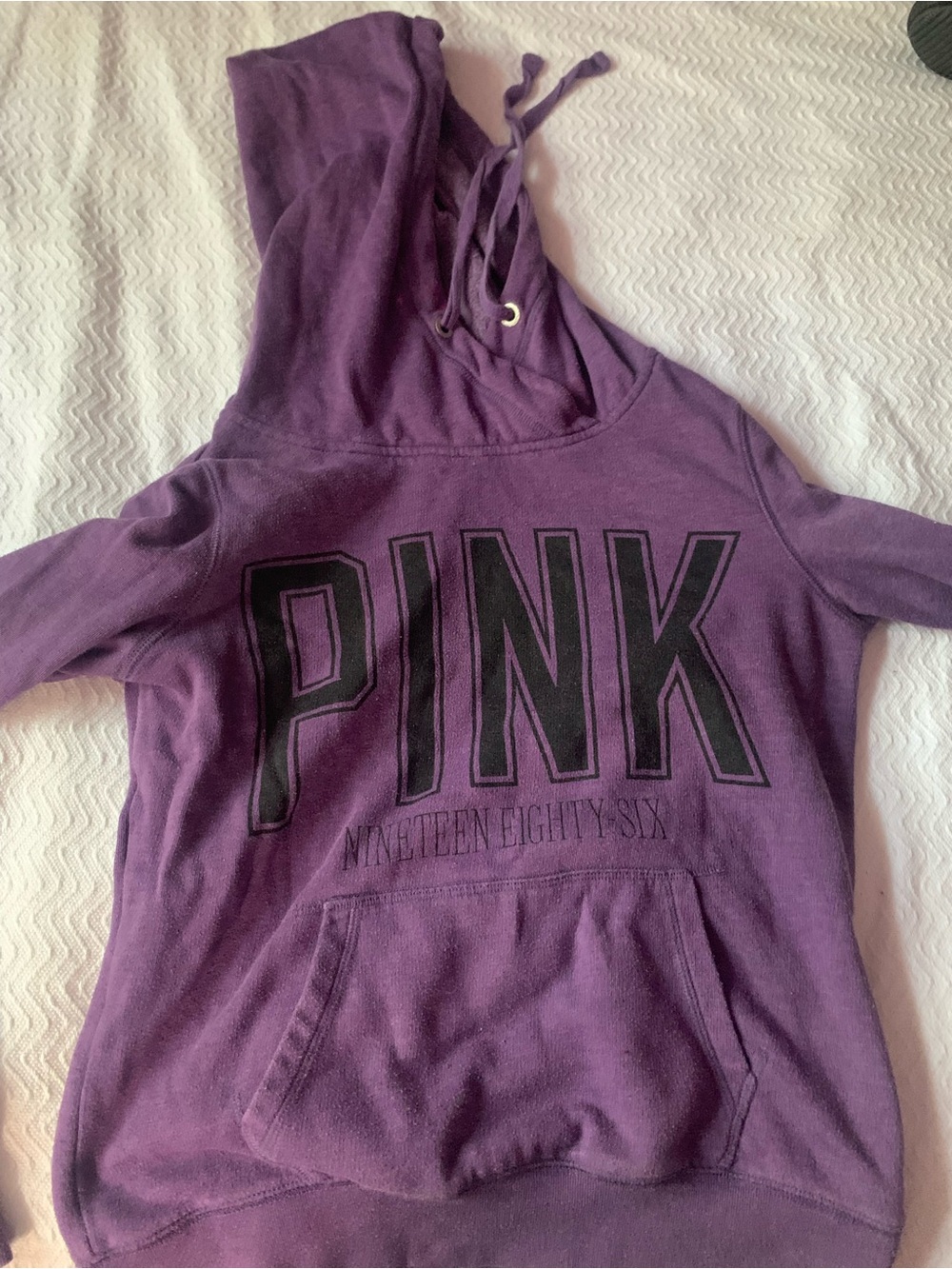 PINK Victoria's Secret Women's Purple Hoodie Sweatshirt y2k vintage